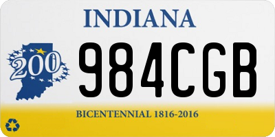 IN license plate 984CGB