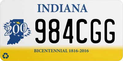 IN license plate 984CGG