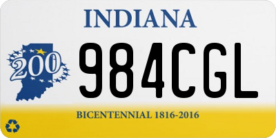 IN license plate 984CGL