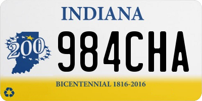 IN license plate 984CHA