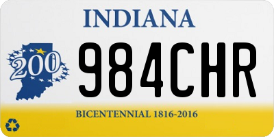 IN license plate 984CHR