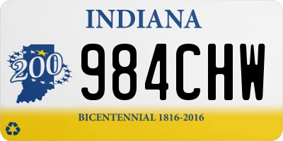 IN license plate 984CHW