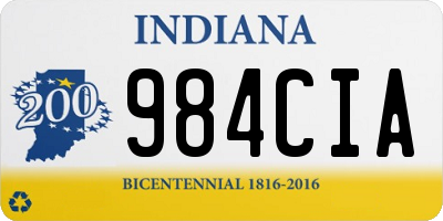 IN license plate 984CIA