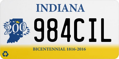 IN license plate 984CIL