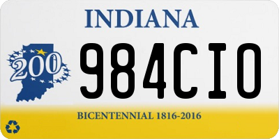 IN license plate 984CIO