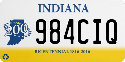 IN license plate 984CIQ
