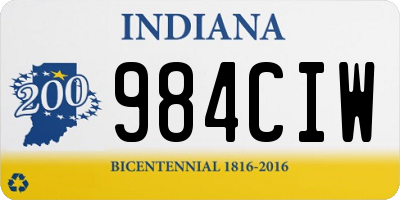 IN license plate 984CIW