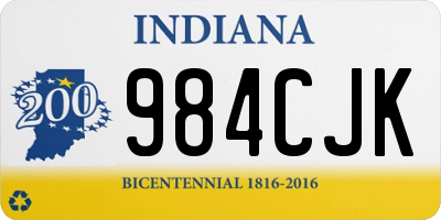 IN license plate 984CJK