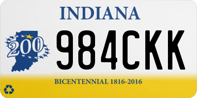 IN license plate 984CKK