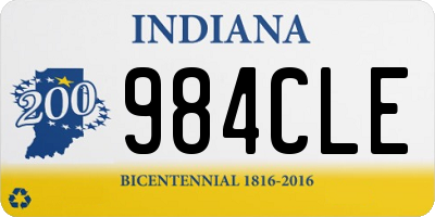 IN license plate 984CLE