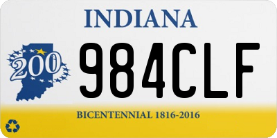 IN license plate 984CLF