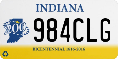 IN license plate 984CLG
