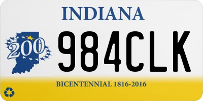 IN license plate 984CLK