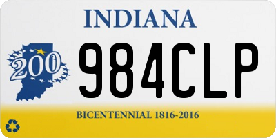 IN license plate 984CLP