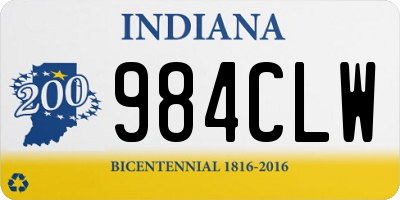 IN license plate 984CLW