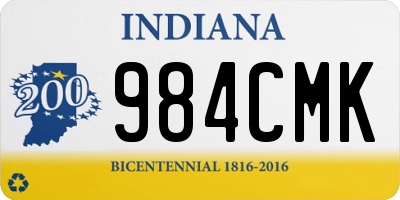 IN license plate 984CMK