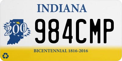 IN license plate 984CMP