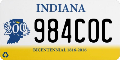 IN license plate 984COC