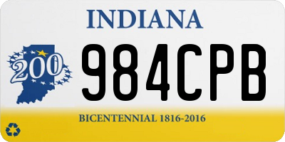 IN license plate 984CPB