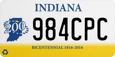 IN license plate 984CPC