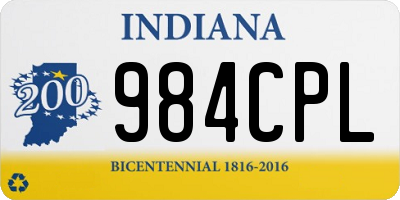 IN license plate 984CPL