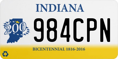 IN license plate 984CPN