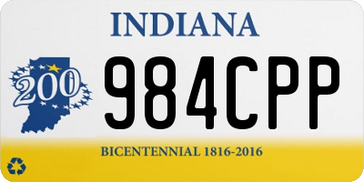 IN license plate 984CPP