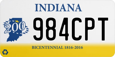 IN license plate 984CPT