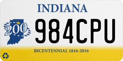 IN license plate 984CPU