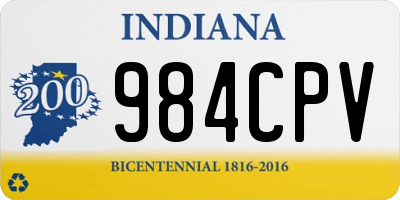 IN license plate 984CPV