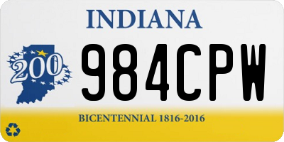 IN license plate 984CPW