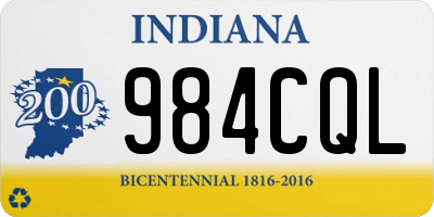 IN license plate 984CQL