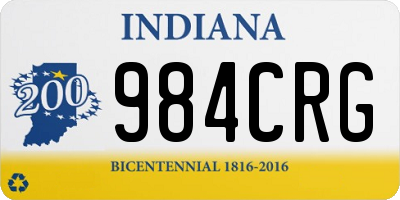 IN license plate 984CRG