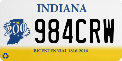 IN license plate 984CRW