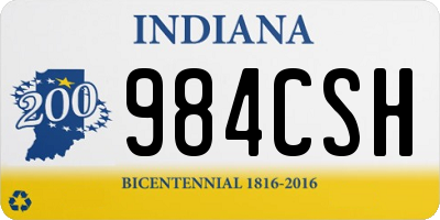 IN license plate 984CSH