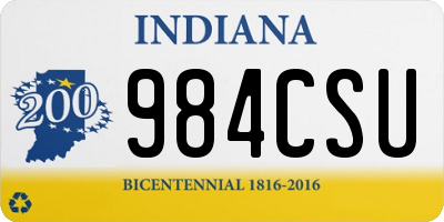 IN license plate 984CSU