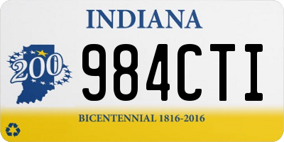 IN license plate 984CTI