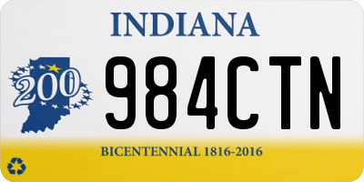 IN license plate 984CTN