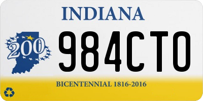 IN license plate 984CTO