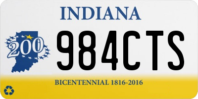 IN license plate 984CTS