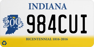 IN license plate 984CUI