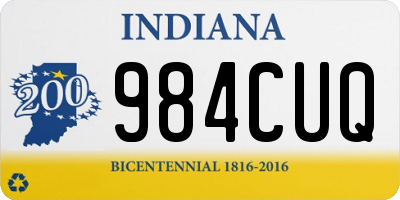 IN license plate 984CUQ