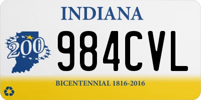 IN license plate 984CVL