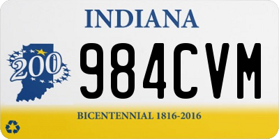 IN license plate 984CVM