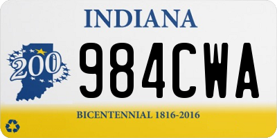 IN license plate 984CWA