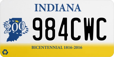 IN license plate 984CWC