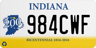 IN license plate 984CWF