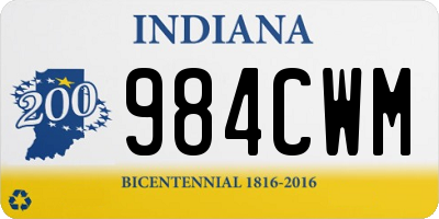 IN license plate 984CWM