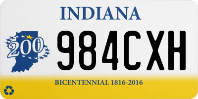 IN license plate 984CXH