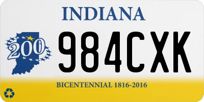 IN license plate 984CXK